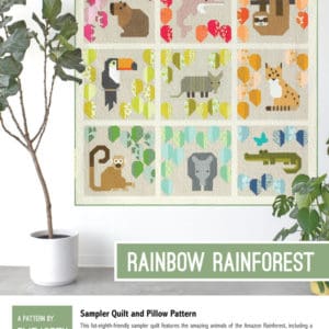 Rainbow Rainforest pattern by Elizabeth Hartman