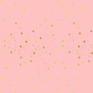 Primavera - Stars - Blush Metallic Fabric