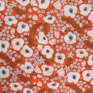 Margot: Big Blooms Tangerine by Kristen Balouch for Birch Fabrics